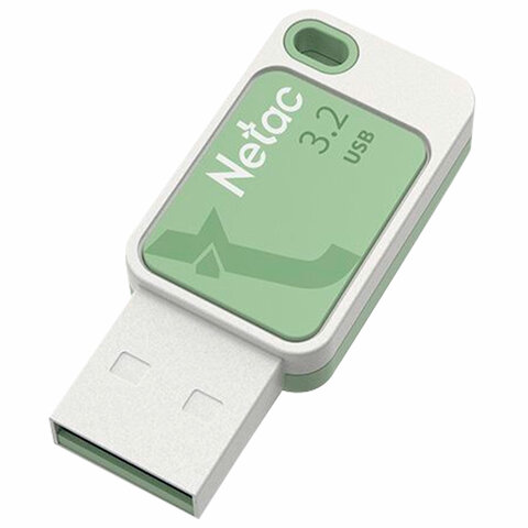 Флеш-диск 128 GB NETAC UA31, USB 3.2, зеленый, NT03UA31N-128G-32GN - фото 1