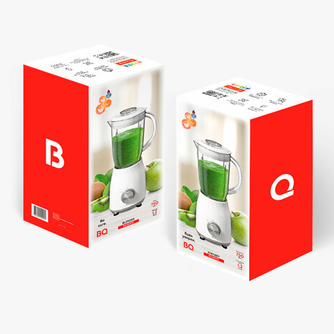 Блендер стационарный BQ (БИ-КЬЮ) SB1009, 750 Вт, 2 скорости, чаша 1,2 л, пластик, белый, 86192481 - фото 4
