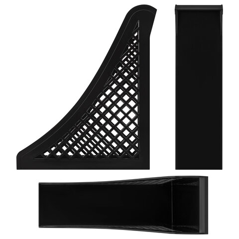 Лоток вертикальный для бумаг BRAUBERG ECO, 240х80х290 мм, сетчатый, черный, 239014 - фото 6