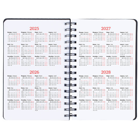 Ежедневник недатированный, А5, 135х210 мм, BRAUBERG "Felt", на гребне, войлок, застежка на кнопке, 160 л., черный, 117132 - фото 8