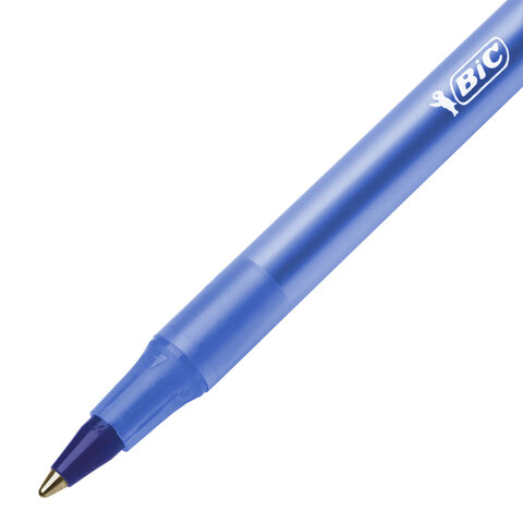 Ручки шариковые BIC "Round Stic", НАБОР 4 шт., СИНИЕ, узел 1 мм, линия письма 0,32 мм, пакет, 944176 - фото 7