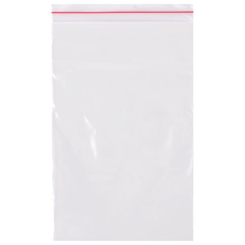 Пакеты ZIP LOCK "зиплок" ПРОЧНЫЕ, комплект 100 шт., 80х120 мм, ПВД, 60 мкм., BRAUBERG, 703076 - фото 2