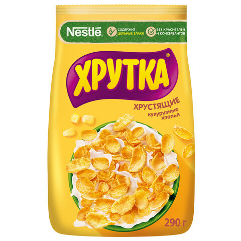 Готовый завтрак ХРУТКА "Хлопья кукурузные", 290 г, 92239 - фото 1