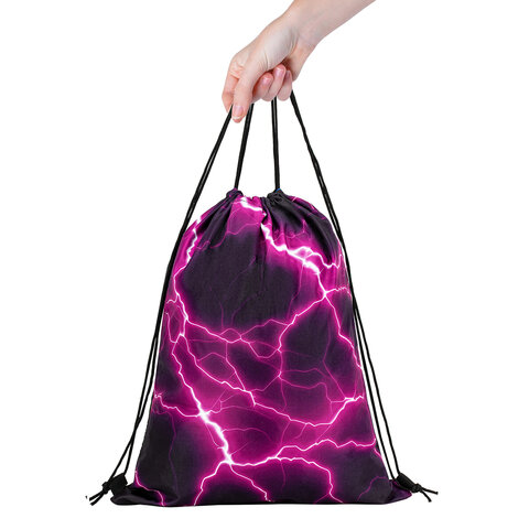Мешок для обуви BRAUBERG большой удобный с ручкой, 51х41 см, Lightning, 272400 - фото 4