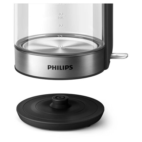 Чайник PHILIPS HD9339/80, 1,7 л, 2200 Вт, закрытый нагревательный элемент, стекло, серебристый - фото 6