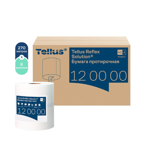 Бумага протирочная д/держ Торк/Tellus М4 с ЦВ 1сл.771л/рул. 6рул/уп 120000 - фото 11