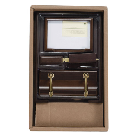 Набор подарочный настольный BESTAR "Apollon" из дерева, 6 предметов, цвет "орех", 236352 - фото 10