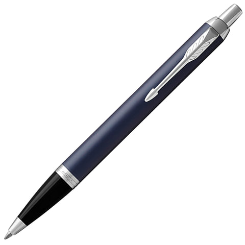 Ручка шариковая PARKER "IM Core Matte Blue CT", корпус темно-синий лак, хромированные детали, синяя, 1931668 - фото 1