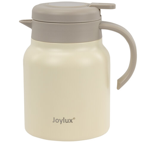 Чайник-термос 1 л JOYLUX (ДЖОЙЛЮКС) COFFEE BREAK, нержавеющая сталь SUS304, заварник/сито, бежевый матовый, 700329 - фото 2