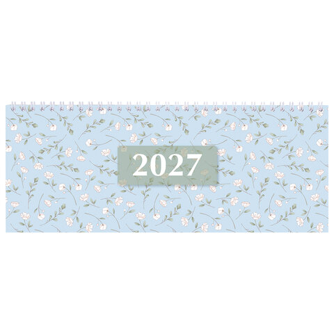 Планинг датированный 2027 285х112 мм, STAFF, гребень, картонная обложка, 64 листа, "Паттерн", 118704 - фото 3