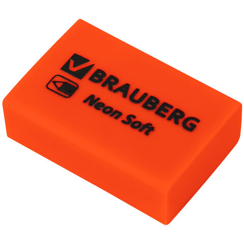 Ластики BRAUBERG NEON SOFT НАБОР 12 штук, размер ластика 31х20х10 мм, экологичный ПВХ, 271339 - фото 5