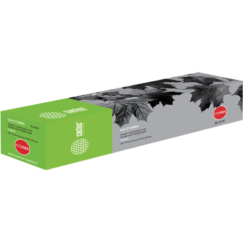 Картридж лазерный CACTUS (CS-C729BK) для CANON LBP-7010C/7018C, черный, ресурс 1200 страниц - фото 1