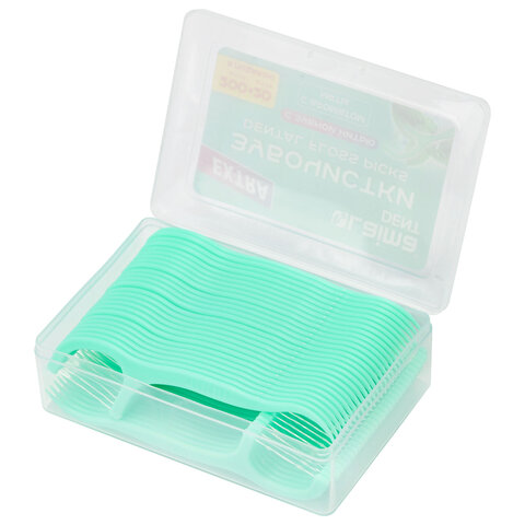 Зубочистки-флоссеры с зубной нитью "200 шт. (4х50 шт.) + 20 в подарок!", в боксе, ВКУС МЯТЫ, LAIMA DENT, 609407 - фото 10