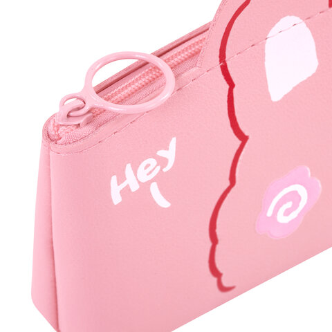 Пенал ЮНЛАНДИЯ ЮНИОР, 1 отделение, искусственная кожа, "Pink bear", 20х9х7 см, 273818 - фото 4