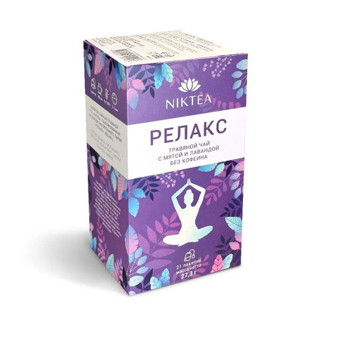 Чай NIKTEA "Релакс" травяной с мятой и лавандой, 21 пакетик в конвертах по 1,3 г, TALTHA-DP0101 - фото 3