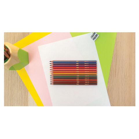 Карандаши цветные BIC "Evolution Stripes", 12 цветов, шестигранные, грифель 9505221 - фото 7