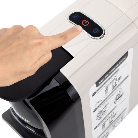 Кофемашина капсульная 3 в 1 для молотого кофе и капсул DOLCE GUSTO и NESPRESSO, SONNEN CM510B, 1450 Вт, 0,6 л, бежевая, 457338 - фото 14