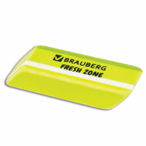 Ластик большой BRAUBERG "Fresh Zone", 60х18х12 мм, цвет ассорти, прямоугольный, скошенный, 228717 - фото 2