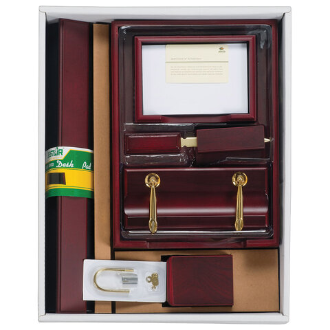 Набор подарочный настольный BESTAR "Titan" из дерева, 9 предметов, цвет "красное дерево", 236366 - фото 2