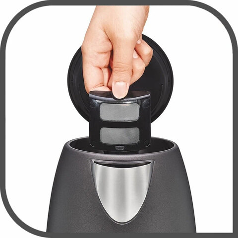Чайник TEFAL KI270930, 1,7 л, 2400 Вт, закрытый нагревательный элемент, сталь, графитовый, 7211002432 - фото 6