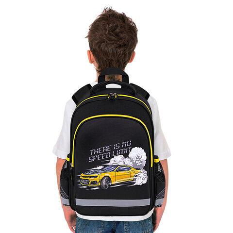 Рюкзак ПИФАГОР SCHOOL, 1 отделение, 3 кармана, "Extreme speed", 38x28х14 см, 272078 - фото 7