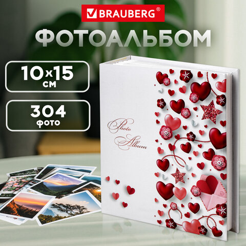Фотоальбом BRAUBERG "Любовные истории" на 304 фото 10х15см, твердая обложка, термосклейка, 391159 - фото 12
