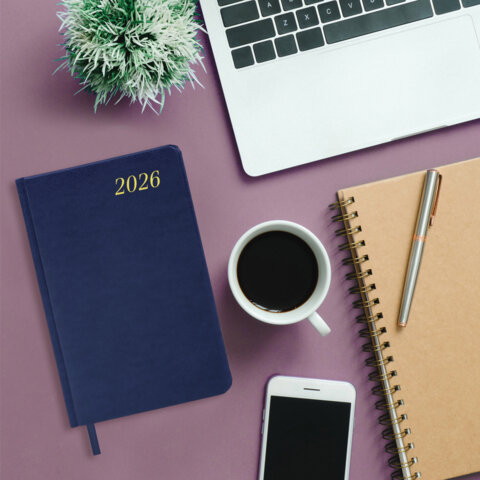 Ежедневник датированный 2026 А5 138x213 мм, BRAUBERG "Iguana", под кожу, синий, 117056 - фото 13