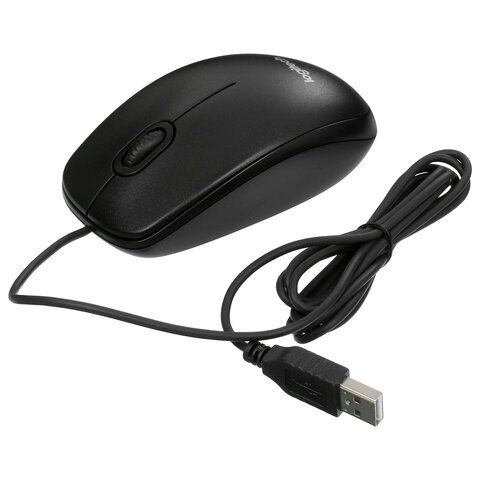Мышь компьютерная Logitech B100 Optical Mouse USB (910-003357) - фото 6
