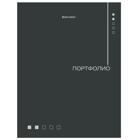 Папка-портфолио универсальная, 4 кольца, 20 файлов, 7БЦ матовая, BRAUBERG "Minimalism", 117553 - фото 4