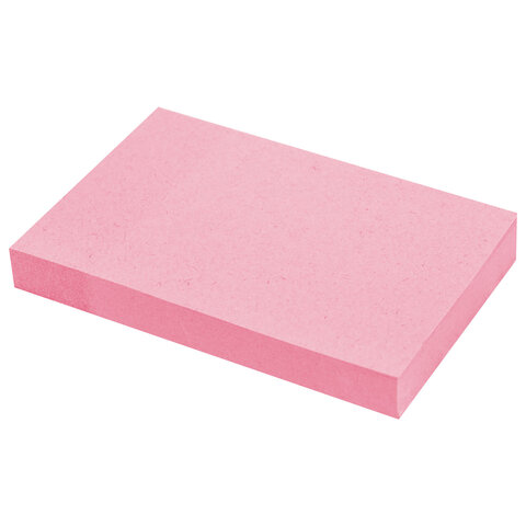 Блок самоклеящийся (стикеры) STAFF STANDARD, ПАСТЕЛЬНЫЙ 76х51 мм, розовый, 100 листов, 116584 - фото 2