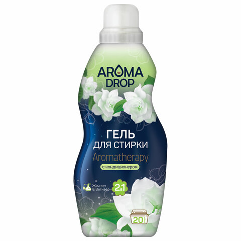 Гель для стирки 2 в 1, 1000 г, AROMA DROP "Жасмин и ветивер", 25291 - фото 1