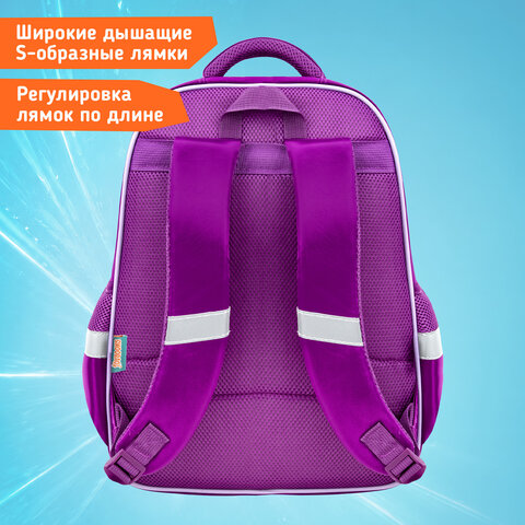 Рюкзак SNOOBAG (СНУБЭГ) FLOSSY, 2 отделения, 3 кармана, "Мечтатель", объемный дизайн, 40х28х18 см, 274441 - фото 14