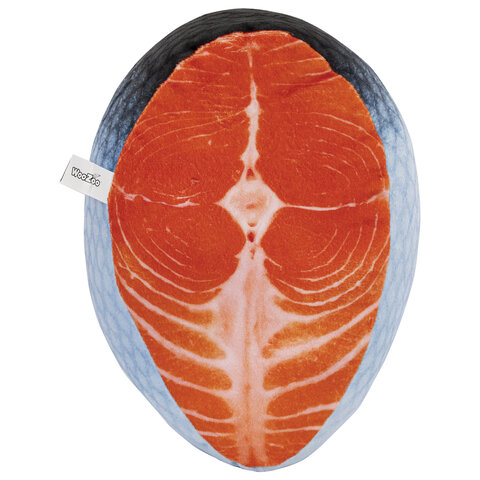 Игрушка мягкая "СТЕЙК ЛОСОСЯ", ткань вельбоа, 32х22 см, WOOZOO (ВУЗУ), 666981 - фото 3