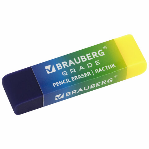 Ластики BRAUBERG GRADE НАБОР 4 штуки, размер ластика 60х15х10 мм, упаковка блистер, 271344 - фото 5