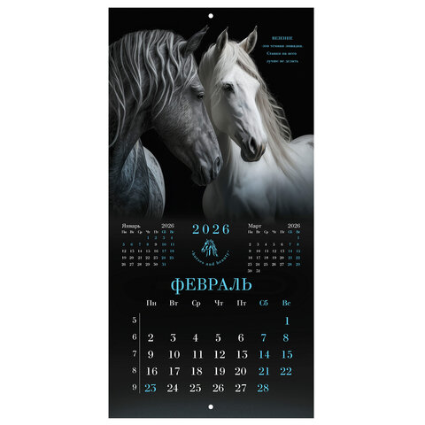 Календарь настенный перекидной 2026 г., BRAUBERG, 12 листов, 28,5х28,5 см, "Символ года", 116928 - фото 5