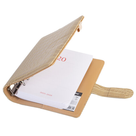 Ежедневник-органайзер недатированный B6 150x190 мм BRAUBERG "Comodo", под кожу, 160 л., бежевый, 116206 - фото 6