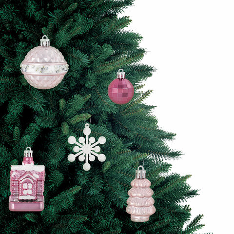 Шары новогодние ёлочные "Elegant Pink" 77 предметов, розовый/белый, ЗОЛОТАЯ СКАЗКА, 591715 - фото 34
