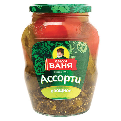 Овощное ассорти ДЯДЯ ВАНЯ маринованное (огурцы и томаты), 680 г, 19576 - фото 1