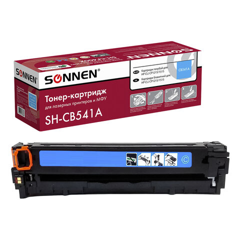Картридж лазерный SONNEN (SH-CB541A) для HP CLJ CP1215/1515 ВЫСШЕЕ КАЧЕСТВО, голубой, 1400 страниц, 363955 - фото 1