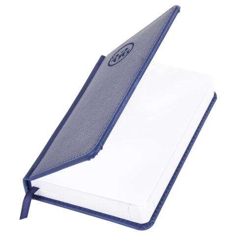 Ежедневник датированный 2026, МАЛЫЙ ФОРМАТ 100х150 мм, А6, BRAUBERG "Favorite", под кожу, синий, 117250 - фото 3