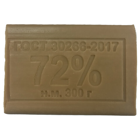 Мыло хозяйственное 72% 300 г (Меридиан), без упаковки, МИНПРОМТОРГ - фото 1