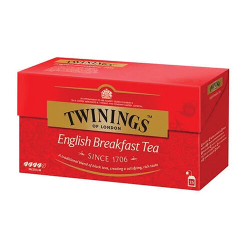 Чай TWININGS "English Breakfast", 25 пакетиков в конвертах по 2 г, БРИТАНИЯ, 12005 - фото 1