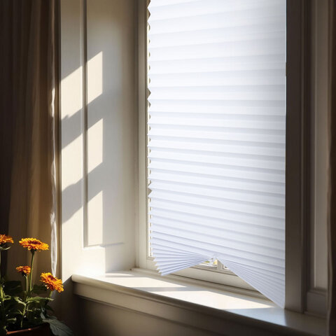 Жалюзи-плиссе, штора бумажная самоклеящаяся BRABIX, 60х180 см, ЭКО, 80 г/м2, цвет белый, 1 шт., 700001 - фото 14