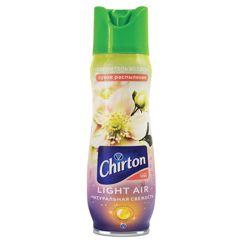 Освежитель воздуха аэрозольный 300 мл, CHIRTON (Чиртон) Light Air, "Натуральная свежесть", сухое распыление - фото 1
