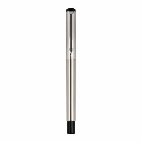 Ручка перьевая PARKER "Vector Stainless Steel", корпус серебристый, детали из нержавеющей стали, синяя, S0029690 - фото 2