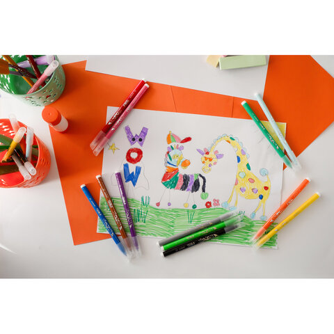 Фломастеры BIC "Kid Couleur", 12 цветов, суперсмываемые, вентилируемый колпачок, европодвес, 9202932 - фото 9