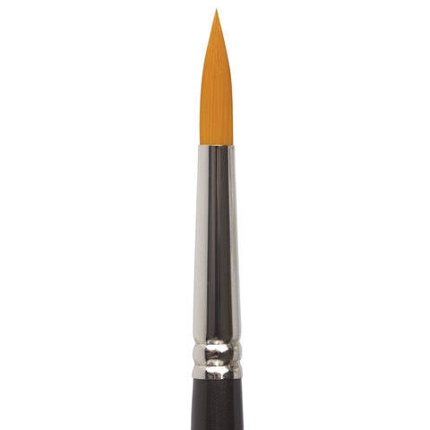 Кисть художественная проф. BRAUBERG ART CLASSIC, синтетика жесткая, круглая, № 7, короткая ручка, 200650 - фото 3