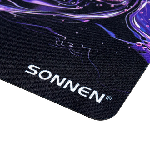Коврик для мыши SONNEN "NEON SPLASH" резина + ткань, 250х200х2 мм, 513957 - фото 2