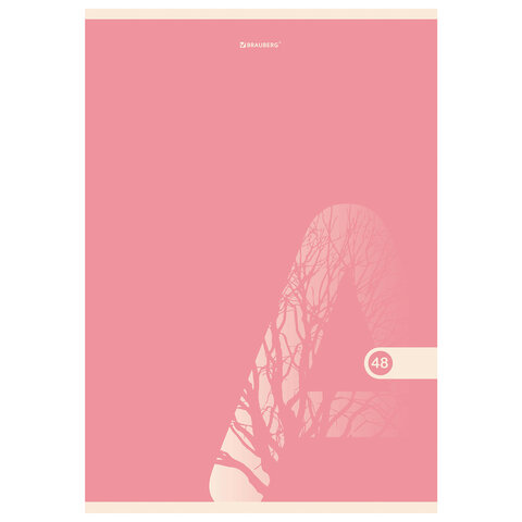 Тетрадь А4, 48 л., BRAUBERG, скоба, клетка, обложка картон, "PASTEL", 404041 - фото 3