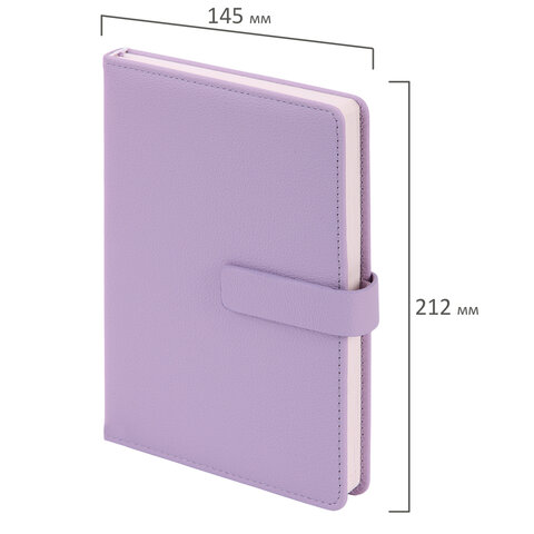 Ежедневник в подарочном наборе 5 в 1, А5, 145x212 мм, BRAUBERG "President", под кожу, 160 листов, сиреневый, 116853 - фото 3
